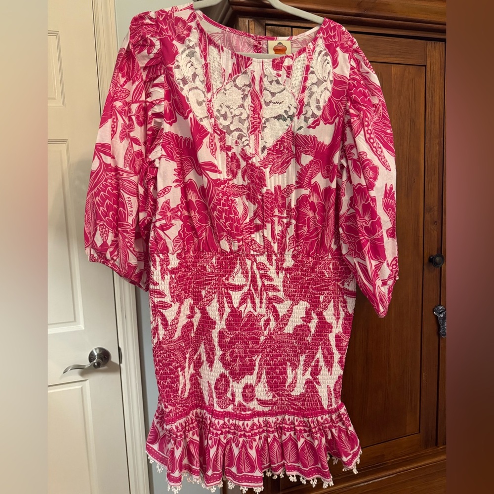 FARM Rio Pink and White Mini Dress - Picture 3 of 8